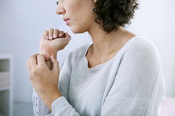 Psoriasis on a girl's hands